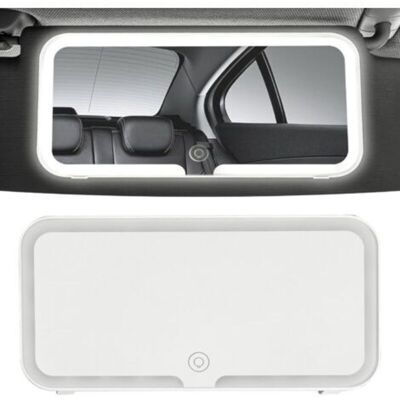 URSUS Miroir De Courtoisie Pour Pare-soleil De Voiture À Led Miroir De Maquillage Voiture Chargement Usb Miroir De Maquillage De Voyage Avec 3 Modes D'Éclairage Rétroviseur De Voiture De Voyage Portable - Publicité URSUS Miroir De Courtoisie Pour Pare-soleil De Voiture À Led Miroir De Maquillage Voiture Chargement Usb Miroir De Maquillage De Voyage Avec 3 Modes D'Éclairage Rétroviseur De Voiture De Voyage Portable - Publicité