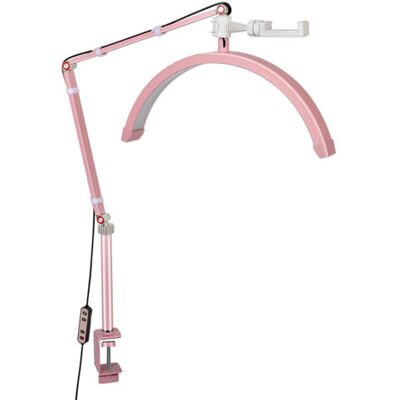 SCORPIO Lampe Extension De Cils,lampe Demi Lune Led Réglable À 360° 3000k-6000k Pour Les Tatoueurs, Maquilleurs, Visagistes, Studios De Beauté, Soins De La Peau– Support À Pince– Rose - Publicité SCORPIO Lampe Extension De Cils,lampe Demi Lune Led Réglable À 360° 3000k-6000k Pour Les Tatoueurs, Maquilleurs, Visagistes, Studios De Beauté, Soins De La Peau– Support À Pince– Rose - Publicité