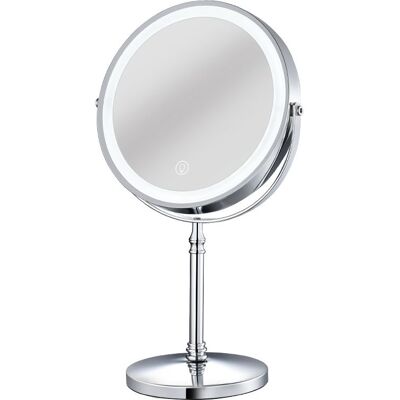 Vision Miroir De Maquillage Lumineux, 2000 Mah Avec 3 Couleurs, Rotation 1x/10x À 360°, Luminosité Réglable, Grossissement Cosmétique - Publicité Vision Miroir De Maquillage Lumineux, 2000 Mah Avec 3 Couleurs, Rotation 1x/10x À 360°, Luminosité Réglable, Grossissement Cosmétique - Publicité