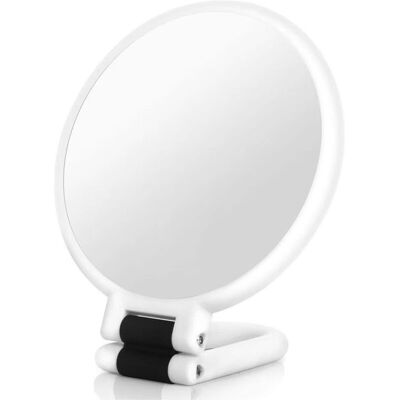 OEM Miroir De Poche Double Face Avec Grossissement X1/x15 Et Poignée Pliable, Miroir De Maquillage Portable De Voyage (blanc) - Publicité OEM Miroir De Poche Double Face Avec Grossissement X1/x15 Et Poignée Pliable, Miroir De Maquillage Portable De Voyage (blanc) - Publicité