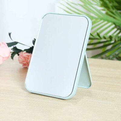 RANIPOBO Miroir De Maquillage Miroir Portable Grand Miroir De Voyage Miroir De Beauté À La Mode Avec Support Réglable Carré Minimaliste Bureau Dressing Miroir (bleu) - Publicité RANIPOBO Miroir De Maquillage Miroir Portable Grand Miroir De Voyage Miroir De Beauté À La Mode Avec Support Réglable Carré Minimaliste Bureau Dressing Miroir (bleu) - Publicité