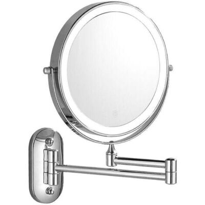 SCORPIO Miroir Maquillage Mural, Miroir Grossissant Lumineux Mural, Miroir Mural Double Face 1x / 10x, Miroir Cosmétique Extension 360° Pivotant - Publicité SCORPIO Miroir Maquillage Mural, Miroir Grossissant Lumineux Mural, Miroir Mural Double Face 1x / 10x, Miroir Cosmétique Extension 360° Pivotant - Publicité