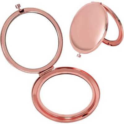 KOMIRO Miroir De Poche Double Face, Miroir De Maquillage Compact De 7 Cm, Miroir De Maquillage Rond Pliable Pour Les Voyages, L'École Et La Maison (or Rose) - Publicité KOMIRO Miroir De Poche Double Face, Miroir De Maquillage Compact De 7 Cm, Miroir De Maquillage Rond Pliable Pour Les Voyages, L'École Et La Maison (or Rose) - Publicité