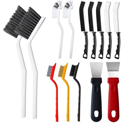 VEXXOL Ensemble De 14 Brosses De Nettoyage Pour Recoins, Brosse De Nettoyage En Forme De V, Outils De Nettoyage À Poils Rigides - Publicité VEXXOL Ensemble De 14 Brosses De Nettoyage Pour Recoins, Brosse De Nettoyage En Forme De V, Outils De Nettoyage À Poils Rigides - Publicité