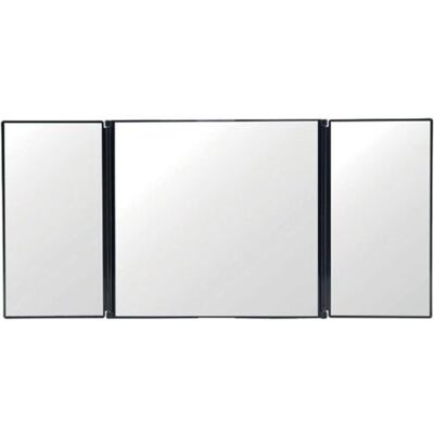 SCORPIO Miroir De Vanité De Voiture Miroir Universel Pare-soleil Conception À Trois Volets Miroir De Vanité Pliant Miroir De Maquillage Cosmétique Fournitures Automatiques - Publicité SCORPIO Miroir De Vanité De Voiture Miroir Universel Pare-soleil Conception À Trois Volets Miroir De Vanité Pliant Miroir De Maquillage Cosmétique Fournitures Automatiques - Publicité