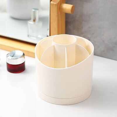 BRINSEA Boîte De Rangement Rotative Coiffeuse Bureau Porte-stylo Multi-compartiments Pinceau De Maquillage Ombre À Paupières Porte-rouge À Lèvres(225 Porte-stylo Rotatif Blanc Ivoire) - Publicité BRINSEA Boîte De Rangement Rotative Coiffeuse Bureau Porte-stylo Multi-compartiments Pinceau De Maquillage Ombre À Paupières Porte-rouge À Lèvres(225 Porte-stylo Rotatif Blanc Ivoire) - Publicité