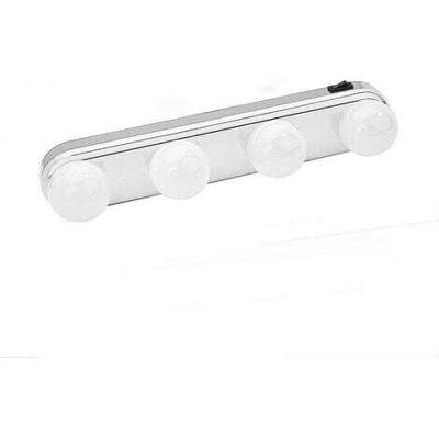 SCORPIO Led Lumières De Maquillage, Kit De Lampe De Cosmétique Miroir Rechargeables Portables Sans Fil, 4 Ampoules Luminosité De Vanité La Température Couleur Réglable (pas De Miroir) - Publicité SCORPIO Led Lumières De Maquillage, Kit De Lampe De Cosmétique Miroir Rechargeables Portables Sans Fil, 4 Ampoules Luminosité De Vanité La Température Couleur Réglable (pas De Miroir) - Publicité