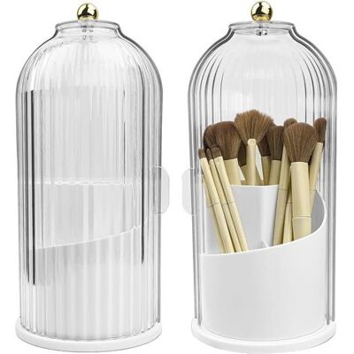SANS MARQUE Runqin Rangement Pinceaux Maquillage Rotatif 360° Avec Couvercle, Porte Pour Makeup Organizer Range De Pot Pinceau Maquillage, Boite Présentoir Cosmétique Organisateur Pour Eye-liner, Rouge À Lèvres - Publicité SANS MARQUE Runqin Rangement Pinceaux Maquillage Rotatif 360° Avec Couvercle, Porte Pour Makeup Organizer Range De Pot Pinceau Maquillage, Boite Présentoir Cosmétique Organisateur Pour Eye-liner, Rouge À Lèvres - Publicité