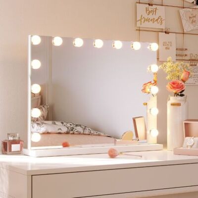 SCORPIO Sonni Miroir De Maquillage Lumière Éclairage Led Avec 15 Lumières Hollywood Miroir De Maquillage Contrôle Tactile Professionnel 58x45.5x12cm - Publicité SCORPIO Sonni Miroir De Maquillage Lumière Éclairage Led Avec 15 Lumières Hollywood Miroir De Maquillage Contrôle Tactile Professionnel 58x45.5x12cm - Publicité