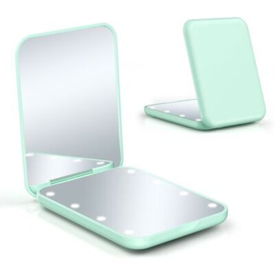 AIRFLAPS Miroir De Poche, Grossissement 1x/3x, Miroir De Maquillage De Voyage Compact À Led Avec Lumière Pour Sac À Main, 2 Faces, Portable, Pliable, Portable, Petit Miroir Éclairé - Publicité AIRFLAPS Miroir De Poche, Grossissement 1x/3x, Miroir De Maquillage De Voyage Compact À Led Avec Lumière Pour Sac À Main, 2 Faces, Portable, Pliable, Portable, Petit Miroir Éclairé - Publicité
