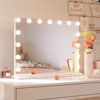 SCORPIO Miroir De Maquillage Lumière Éclairage Led Avec 15 Lumières Hollywood Miroir De Maquillage Contrôle Tactile Professionnel 58x45.5x12cm - Publicité SCORPIO Miroir De Maquillage Lumière Éclairage Led Avec 15 Lumières Hollywood Miroir De Maquillage Contrôle Tactile Professionnel 58x45.5x12cm - Publicité