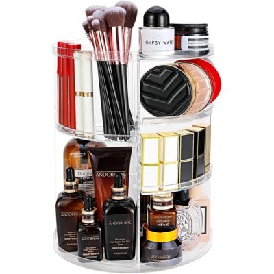 Generic Organisateur De Maquillage, Rotatif 360 Degrés Rangements Pour Produits Cosmétiques, Makeup Organizer, Rangement Parfum Coiffeuse Cosmetique - Publicité Generic Organisateur De Maquillage, Rotatif 360 Degrés Rangements Pour Produits Cosmétiques, Makeup Organizer, Rangement Parfum Coiffeuse Cosmetique - Publicité