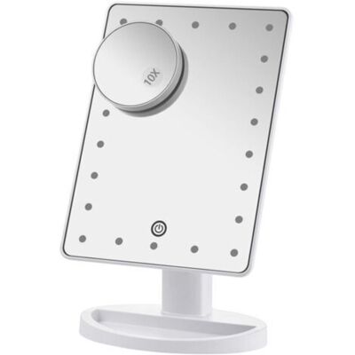 URSUS Miroir De Maquillage, Miroir De Table, Miroir De Voyage Et Miroir De Coiffeuse Avec 22 Led Et Écran Tactile, Grossissement 10x, Rotation À 180°. Publicité URSUS Miroir De Maquillage, Miroir De Table, Miroir De Voyage Et Miroir De Coiffeuse Avec 22 Led Et Écran Tactile, Grossissement 10x, Rotation À 180°. Publicité