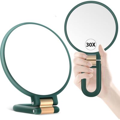 OEM Miroir Grossissant De Poche, Miroir De Voyage Double Face Avec Grossissement 30x/1x, Poignée Réglable À 360°, Miroir De Maquillage Portable - Publicité OEM Miroir Grossissant De Poche, Miroir De Voyage Double Face Avec Grossissement 30x/1x, Poignée Réglable À 360°, Miroir De Maquillage Portable - Publicité