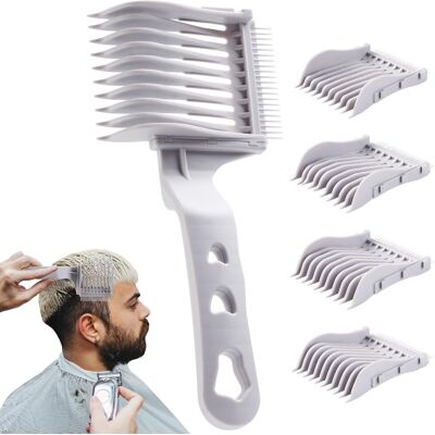 OEM 4 En 1 Amovible Mélange Ami Fade Peigne Ensemble, Barbier Fade Peigne, Uitable Pour La Maison, Salon D'Utilisation, Compatible Avec Toutes Les Ciseaux De Coupe De Cheveux Et Barbier Outils - Publicité OEM 4 En 1 Amovible Mélange Ami Fade Peigne Ensemble, Barbier Fade Peigne, Uitable Pour La Maison, Salon D'Utilisation, Compatible Avec Toutes Les Ciseaux De Coupe De Cheveux Et Barbier Outils - Publicité