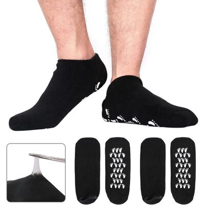 OEM Grandes Chaussettes En Gel Hydratant Pour Hommes Soins Aux Pieds Pour Hommes Traitement Ultime Pour La Peau Sèche Fissurée Sur Les Pieds Pack De 2 Paires Noir Us Men 10-15 - Publicité OEM Grandes Chaussettes En Gel Hydratant Pour Hommes Soins Aux Pieds Pour Hommes Traitement Ultime Pour La Peau Sèche Fissurée Sur Les Pieds Pack De 2 Paires Noir Us Men 10-15 - Publicité
