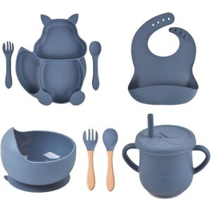 XVX Coffret Repas Bebe,lot De 8 Silicone Assiette Bébé Set Avec Ventouse Bol Tasse Cuillère Fourchette Bavoir Couvert Enfant Sans Bpa Set De Vaisselle Pour Bébé Enfants(bleu Foncé) - Publicité XVX Coffret Repas Bebe,lot De 8 Silicone Assiette Bébé Set Avec Ventouse Bol Tasse Cuillère Fourchette Bavoir Couvert Enfant Sans Bpa Set De Vaisselle Pour Bébé Enfants(bleu Foncé) - Publicité