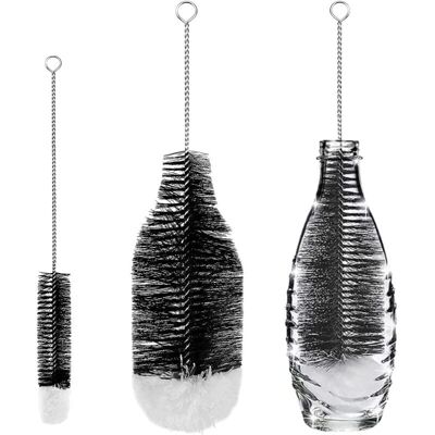 OEM Lot De 2 Goupillon Bouteille Brosses De Nettoyage Brosse Bouteille Nettoyage Avancé Pour Bouteilles En Verre Thermos Biberons Et Tasses. Publicité OEM Lot De 2 Goupillon Bouteille Brosses De Nettoyage Brosse Bouteille Nettoyage Avancé Pour Bouteilles En Verre Thermos Biberons Et Tasses. Publicité