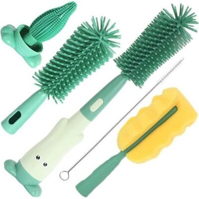 FANGMEDIA Goupillon Biberon Silicone 4 En 1 Ensemble Brosse Biberon Bébé Avec 2 Goupillon Nettoyage Biberons, Brosse Tétine Et Brosse Paille - Publicité FANGMEDIA Goupillon Biberon Silicone 4 En 1 Ensemble Brosse Biberon Bébé Avec 2 Goupillon Nettoyage Biberons, Brosse Tétine Et Brosse Paille - Publicité