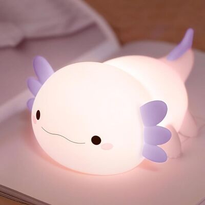 OEM Veilleuse Axolotl Bébé Rechargeable Tactile - Lumière Douce Réglable,décoration Chambre Enfant En Silicone Mignon - Publicité OEM Veilleuse Axolotl Bébé Rechargeable Tactile - Lumière Douce Réglable,décoration Chambre Enfant En Silicone Mignon - Publicité