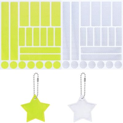 BARBAYDOS Catadioptres Pour Rayon Vélo,42 Pcs Réflecteur De Rayon De Vélo, Catadioptres Pour Vélos, Autocollants Bande Réfléchissants - Publicité BARBAYDOS Catadioptres Pour Rayon Vélo,42 Pcs Réflecteur De Rayon De Vélo, Catadioptres Pour Vélos, Autocollants Bande Réfléchissants - Publicité