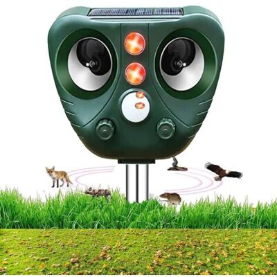 OEM Répulsif Ultrasonique Solaire Pour Animaux – Résistant Aux Intempéries Ipx55 – Détection Jusqu'à 30 Pieds – Rechargeable Par Panneaux Solaires - Publicité OEM Répulsif Ultrasonique Solaire Pour Animaux – Résistant Aux Intempéries Ipx55 – Détection Jusqu'à 30 Pieds – Rechargeable Par Panneaux Solaires - Publicité