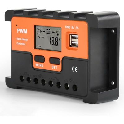 OEM Régulateur Charge Solaire Pwm 20a, 12v/24v, Double Sortie Usb 5v, Pour Panneau Solaire - Publicité OEM Régulateur Charge Solaire Pwm 20a, 12v/24v, Double Sortie Usb 5v, Pour Panneau Solaire - Publicité