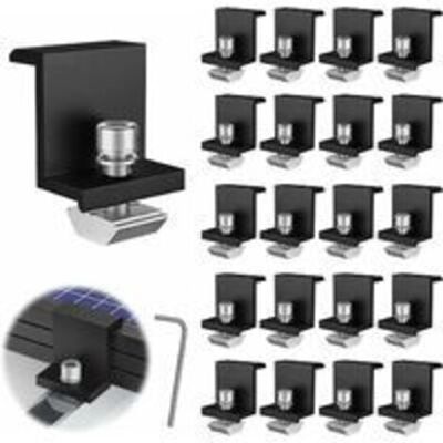 OEM Royaluxe-20 Pièces Supports De Panneau Solaire, 30 Mm Fixation Panneau Solaire, Kit Panneau Solaire, Pour Rail De Montage Photovoltaïque, - Publicité OEM Royaluxe-20 Pièces Supports De Panneau Solaire, 30 Mm Fixation Panneau Solaire, Kit Panneau Solaire, Pour Rail De Montage Photovoltaïque, - Publicité