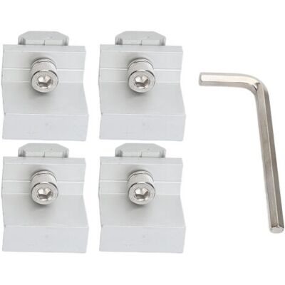 ABYSSE 4 Pinces De Fixation En Acier Haute Stabilité Pour Panneaux Solaires De 30 Mm, Avec Support En Z. Publicité ABYSSE 4 Pinces De Fixation En Acier Haute Stabilité Pour Panneaux Solaires De 30 Mm, Avec Support En Z. Publicité