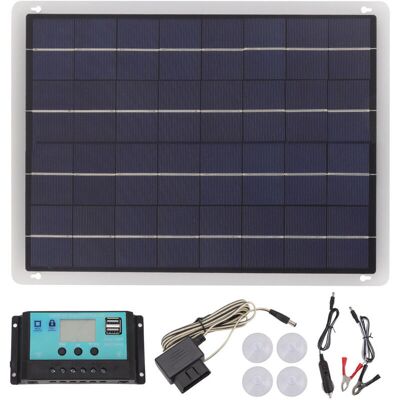 OEM Jeffergarden Kit De Chargeur De Panneau Solaire 20 W Monocristallin 18 V 50 A Mppt -double Régulateur De Tension Usb Pour Voitures Et Camping-cars Extérieurs-dou - Publicité OEM Jeffergarden Kit De Chargeur De Panneau Solaire 20 W Monocristallin 18 V 50 A Mppt -double Régulateur De Tension Usb Pour Voitures Et Camping-cars Extérieurs-dou - Publicité