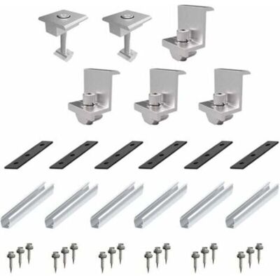 SANS MARQUE Fixation Panneau Solaire,support Panneau Solaire,kit De Montage De Panneaux Solaires, Accessoires De Panneaux Solaires Pour Centrale De Toit-terrasse, Montage De Panneaux Métalliques Sur Le Toit - Publicité SANS MARQUE Fixation Panneau Solaire,support Panneau Solaire,kit De Montage De Panneaux Solaires, Accessoires De Panneaux Solaires Pour Centrale De Toit-terrasse, Montage De Panneaux Métalliques Sur Le Toit - Publicité