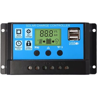 MOXIE Régulateur De Charge De Panneau Solaire Pwm, 12 V/24 V, 30 A, Écran Lcd, Double Port Usb - Publicité MOXIE Régulateur De Charge De Panneau Solaire Pwm, 12 V/24 V, 30 A, Écran Lcd, Double Port Usb - Publicité