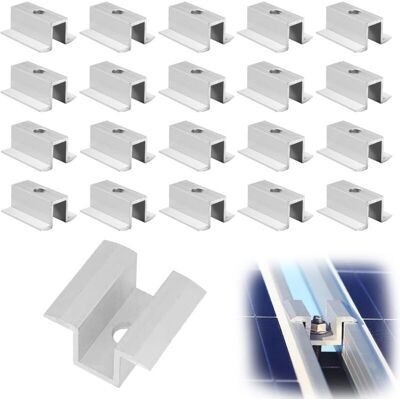 OEM 20 Supports De Fixation Pour Panneaux Solaires, Support Photovoltaïque De 8 Mm, Kit Solaire Photovoltaïque, Montage De Panneaux Photovoltaïques - Publicité OEM 20 Supports De Fixation Pour Panneaux Solaires, Support Photovoltaïque De 8 Mm, Kit Solaire Photovoltaïque, Montage De Panneaux Photovoltaïques - Publicité