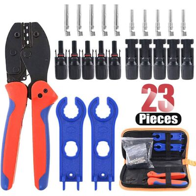 MOXIE Outils De Sertissage Solaires, 23pcs Kit D'Outils De Sertissage Connecteur De Câble Solaire Mc4 2,5 À 6 Mm² Outils De Sertissage Solaires Pour Câble Pv De Panneau Solaire - Publicité MOXIE Outils De Sertissage Solaires, 23pcs Kit D'Outils De Sertissage Connecteur De Câble Solaire Mc4 2,5 À 6 Mm² Outils De Sertissage Solaires Pour Câble Pv De Panneau Solaire - Publicité