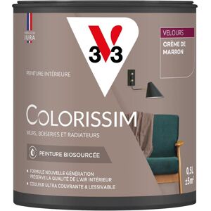 Peinture murale intérieure Colorissim® V33 Crème de marron Velours 0,5L - Crème De Marron