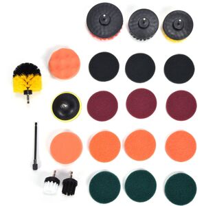 ALLAUVE 22 Pièces Embouts Brosse De Nettoyage Pour Perceuse, Éponges Abrasives Pour Sols, Murs Et Poussière - Publicité ALLAUVE 22 Pièces Embouts Brosse De Nettoyage Pour Perceuse, Éponges Abrasives Pour Sols, Murs Et Poussière - Publicité