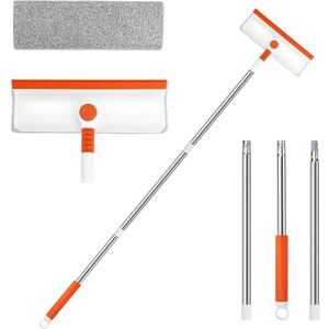 OEM Kit De Nettoyage De Vitres 2 En 1 Avec Manche Flexible Et Rallonge, Nettoyeur De Vitres Avec Grattoir En Silicone Et Brosse En Microfibre, Essuie-glace Pour Douche Et Porte En Verre - Publicité OEM Kit De Nettoyage De Vitres 2 En 1 Avec Manche Flexible Et Rallonge, Nettoyeur De Vitres Avec Grattoir En Silicone Et Brosse En Microfibre, Essuie-glace Pour Douche Et Porte En Verre - Publicité