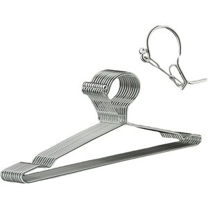 OEM Lot De 10 Cintres Métalliques - Capacité De Charge De 11,3 Kg - T = 4 Mm - En Acier Inoxydable - Fin Et Résistant Au Vent - Crochets Métalliques - 42 Cm - Argenté - Publicité OEM Lot De 10 Cintres Métalliques - Capacité De Charge De 11,3 Kg - T = 4 Mm - En Acier Inoxydable - Fin Et Résistant Au Vent - Crochets Métalliques - 42 Cm - Argenté - Publicité