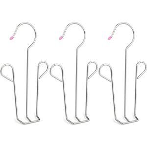 OEM Lot De 3 Cintres À Chaussures En Acier Inoxydable Multifonction Avec Double Crochet Pour Déshumidifier Les Chaussures En Cuir - Publicité OEM Lot De 3 Cintres À Chaussures En Acier Inoxydable Multifonction Avec Double Crochet Pour Déshumidifier Les Chaussures En Cuir - Publicité