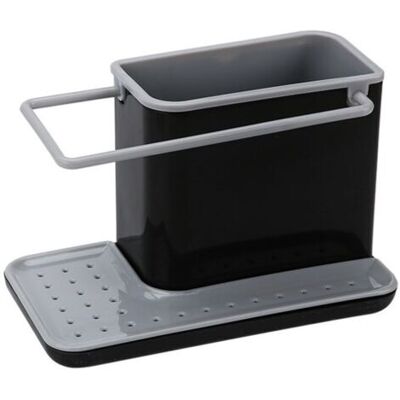 SCORPIO Rangement Evier, Support Pour Éponge, Grattoir, Brosse, Liquide Vaisselle, Lavette, - Gris Foncé - Publicité SCORPIO Rangement Evier, Support Pour Éponge, Grattoir, Brosse, Liquide Vaisselle, Lavette, - Gris Foncé - Publicité