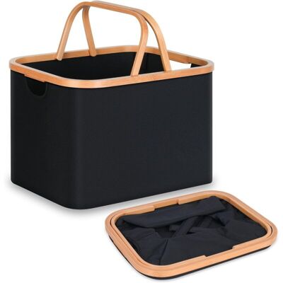 Melissa Panier À Linge, Panier À Vêtements Sales Avec Poignées Pour Buanderie Et Chambre À Coucher, Panier De Rangement Polyvalent Et Petit Panier À Linge Pour Petit Espace, 43l (noir) - Publicité Melissa Panier À Linge, Panier À Vêtements Sales Avec Poignées Pour Buanderie Et Chambre À Coucher, Panier De Rangement Polyvalent Et Petit Panier À Linge Pour Petit Espace, 43l (noir) - Publicité