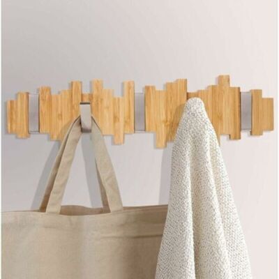 URSUS Porte-manteau Mural En Bois - Crochet Porte-manteau Avec 5 Crochets En Métal Dépliables Pour Manteaux, Vestes, Chapeaux, Sacs, Couloir, Chambre, Salle De Bain 40 Cm - Publicité URSUS Porte-manteau Mural En Bois - Crochet Porte-manteau Avec 5 Crochets En Métal Dépliables Pour Manteaux, Vestes, Chapeaux, Sacs, Couloir, Chambre, Salle De Bain 40 Cm - Publicité