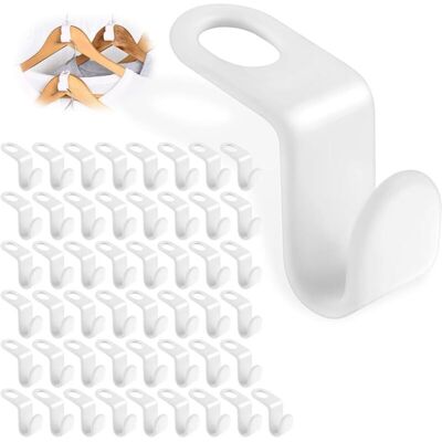 OEM 50 Pièces Crochet Gain De Place Pour Cintre, Crochets Pour Cintres Plastique,crochet Pour Cintre,crochet De Connexion De Cintre,pour Porte Cravates Organisateur De Garde Robe (blanc)-dou - Publicité OEM 50 Pièces Crochet Gain De Place Pour Cintre, Crochets Pour Cintres Plastique,crochet Pour Cintre,crochet De Connexion De Cintre,pour Porte Cravates Organisateur De Garde Robe (blanc)-dou - Publicité