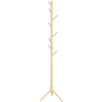 SCORPIO Portemanteau Sur Pied En Bois Portant À Vêtements Vestiaire 8 Patères 40 X 40 X 165 Cm Naturel - Publicité SCORPIO Portemanteau Sur Pied En Bois Portant À Vêtements Vestiaire 8 Patères 40 X 40 X 165 Cm Naturel - Publicité