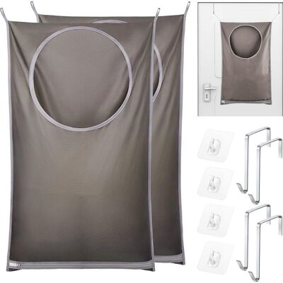 Vision Panier À Linge Suspendu, Lot De 2 Paniers À Linge Muraux Pliables En Tissu Oxford De Grande Capacité Pour Placard De Salle De Bain De Dortoir (50 X 77 Cm). Publicité Vision Panier À Linge Suspendu, Lot De 2 Paniers À Linge Muraux Pliables En Tissu Oxford De Grande Capacité Pour Placard De Salle De Bain De Dortoir (50 X 77 Cm). Publicité