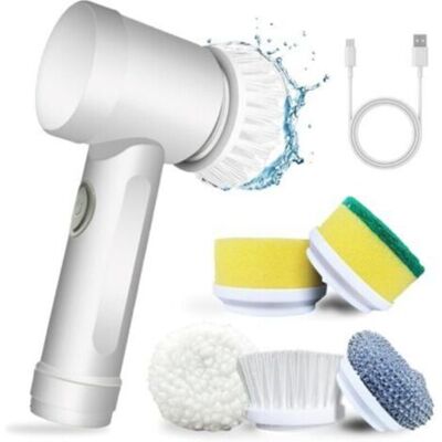 ABYSSE Brosse De Nettoyage Électrique, Handheld Spin Scrubber, Épurateur Électrique Avec 5 Têtes De Brosse, Kit De Nettoyage Automatique Pour Baignoire, Cuisine, Carrelage, Fenêtre, Baignoire, Vaisselle - Publicité ABYSSE Brosse De Nettoyage Électrique, Handheld Spin Scrubber, Épurateur Électrique Avec 5 Têtes De Brosse, Kit De Nettoyage Automatique Pour Baignoire, Cuisine, Carrelage, Fenêtre, Baignoire, Vaisselle - Publicité