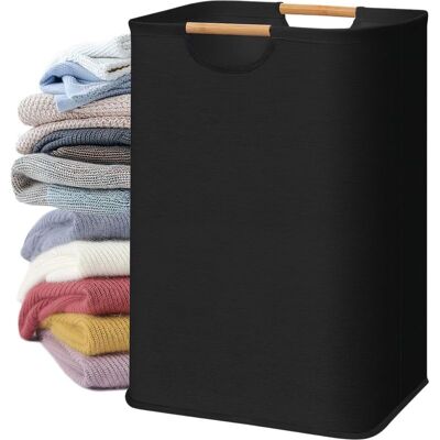 Vision Grand Panier À Linge En Lin, Panier À Linge Portable De 72 Litres Avec Poignée, Panier À Linge Pliable (noir) - Publicité Vision Grand Panier À Linge En Lin, Panier À Linge Portable De 72 Litres Avec Poignée, Panier À Linge Pliable (noir) - Publicité