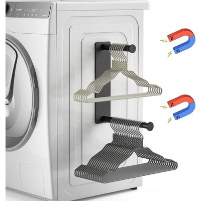 Vision Organisateur De Cintres, Support De Cintres Magnétique, Support De Rangement Extensible Pour Machine À Laver, Placard, Buanderie (noir) - Publicité Vision Organisateur De Cintres, Support De Cintres Magnétique, Support De Rangement Extensible Pour Machine À Laver, Placard, Buanderie (noir) - Publicité