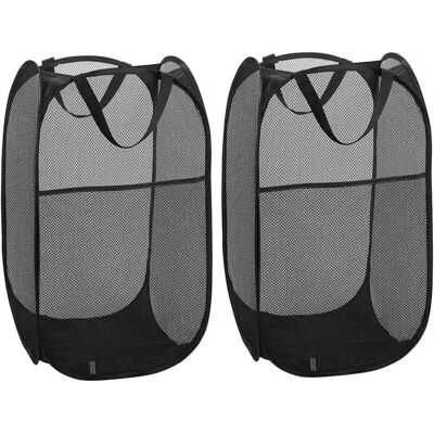 Melissa 2 Pièces Paniers À Linge Pliables Pop Up Maille Lavage Panier À Linge Sac Poubelle Panier Jouet Rangé Organisateur De Rangement Organisateur (noir) - Publicité Melissa 2 Pièces Paniers À Linge Pliables Pop Up Maille Lavage Panier À Linge Sac Poubelle Panier Jouet Rangé Organisateur De Rangement Organisateur (noir) - Publicité