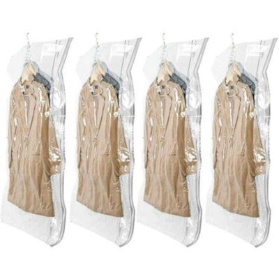 URSUS Sacs De Rangement Sous Vide Pour Vêtements Suspendus, 4 Paquets (105 × 70 Cm), Sac Sous Vide Pour Costumes, Manteaux, Vestes, Économisez 80 % D'Espace, Organisateur De Placard - Publicité URSUS Sacs De Rangement Sous Vide Pour Vêtements Suspendus, 4 Paquets (105 × 70 Cm), Sac Sous Vide Pour Costumes, Manteaux, Vestes, Économisez 80 % D'Espace, Organisateur De Placard - Publicité